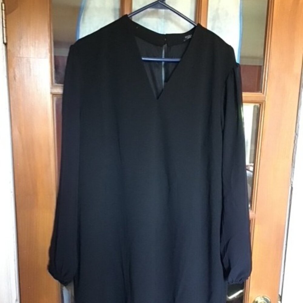 Sheer Back Dress - 1X (18W-20W)